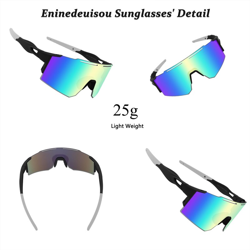 Eninedeuisou Sunglasses Cycling Glasses for Men Women UV 400 Protection