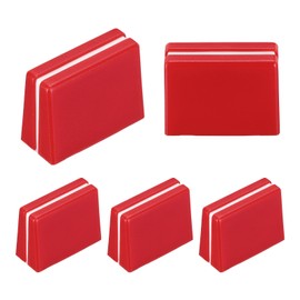 sourcing map Universal Fader Knobs, Red Mixer Fader Caps Slider Potentiometer Replacement Plastic for DJ Controller Mixer Console, 5 Pack