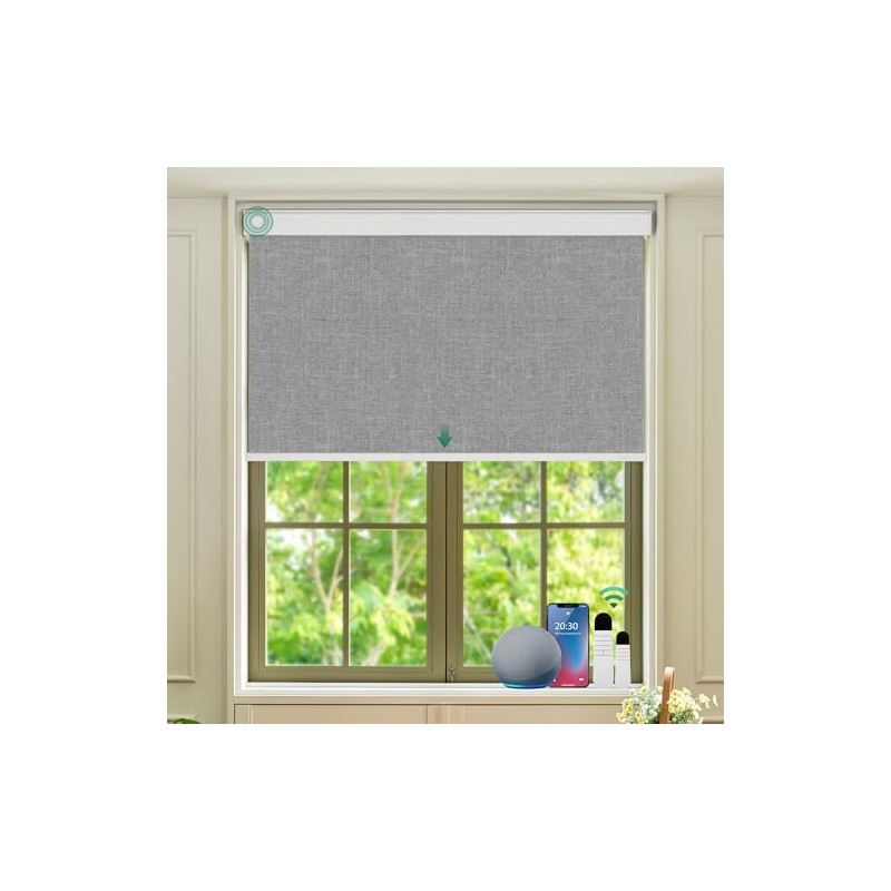Allesin Motorized Roller Blinds – Rechargeable Smart Shades with Cassette