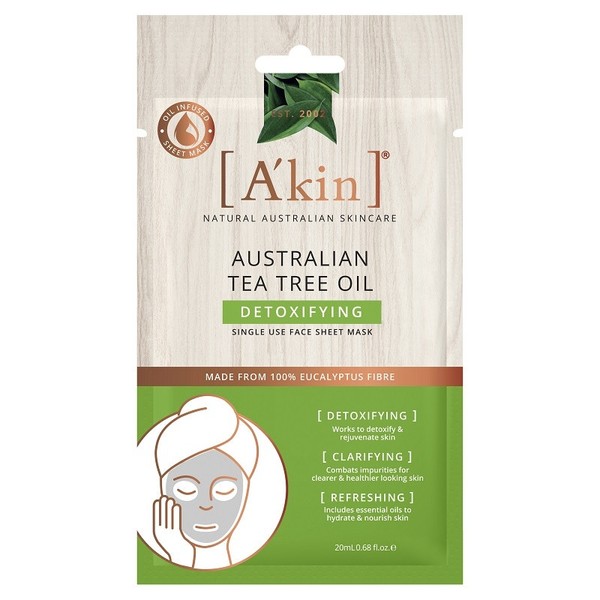 A'kin Australian Tea Tree Oil Detoxifying Face Sheet Mask