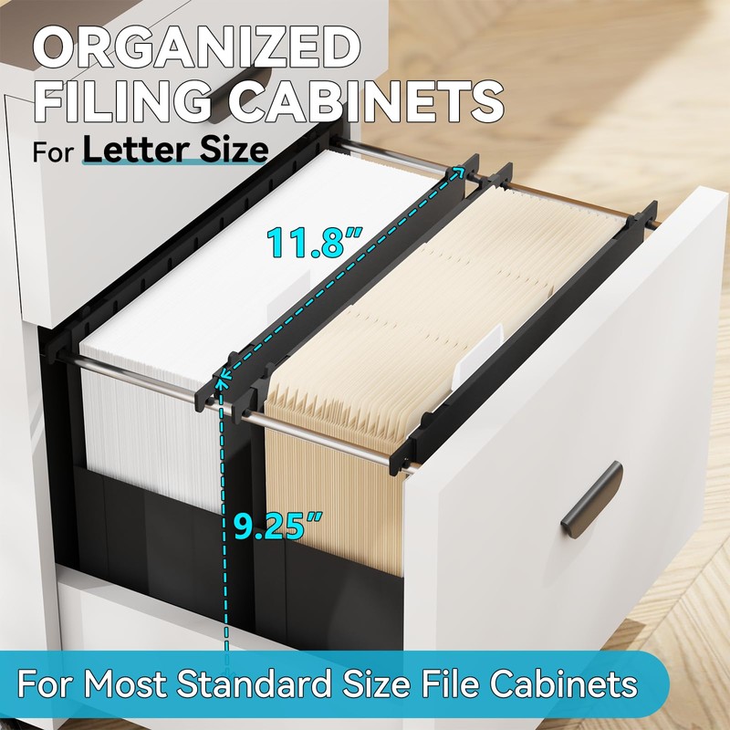 NORDUN Plastic Extra Capacity Hanging File Folder Letter Size,6 Pack