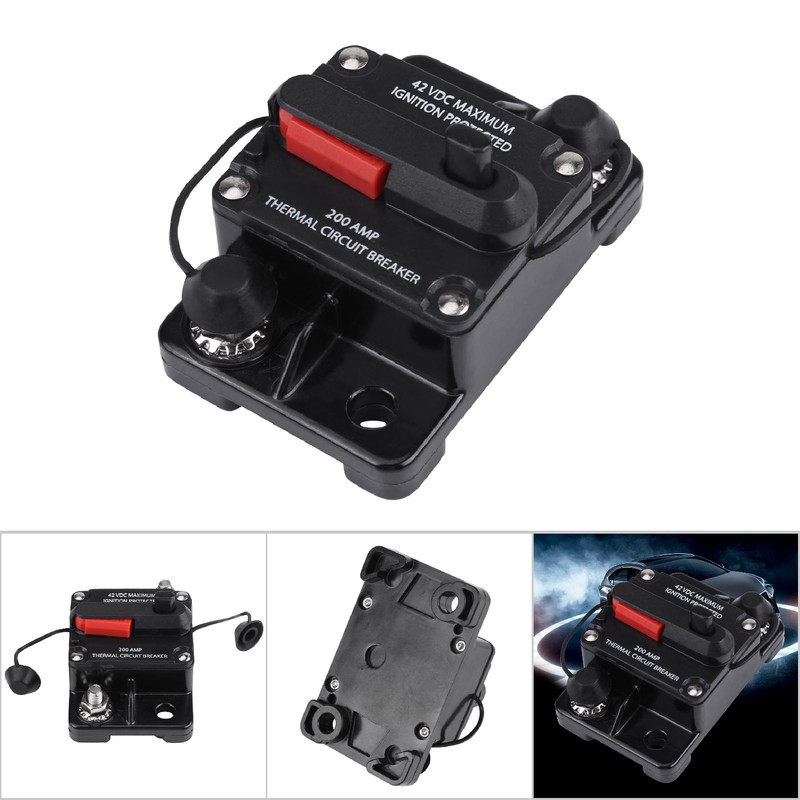 DC12V-42V Car Stereo Audio Inline Circuit Breaker Manual Reset(200A)