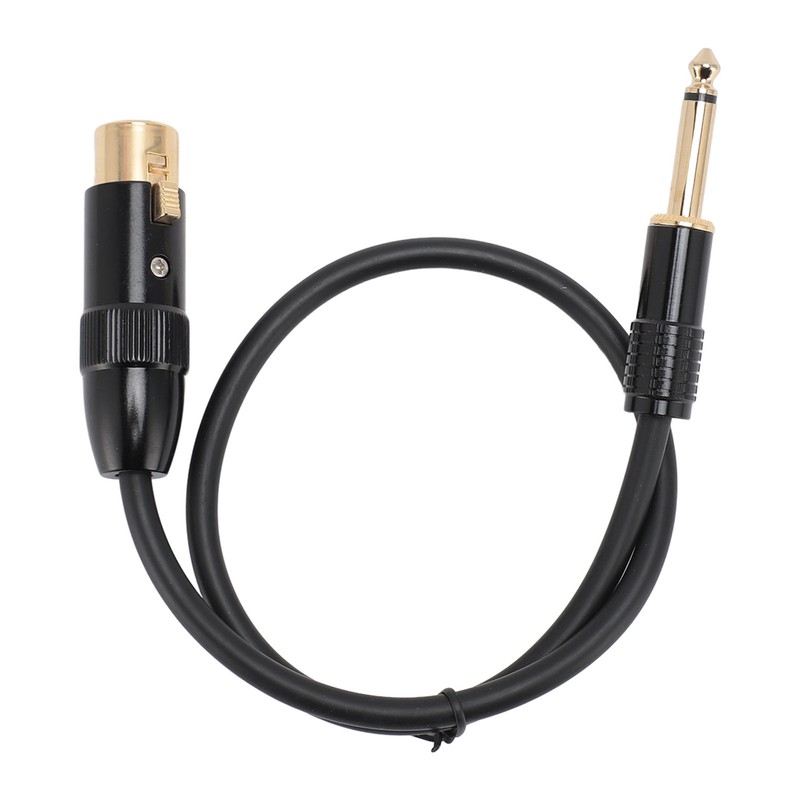 XLR Female to 6.35mm Mono Male Cable Gold Plated Connector