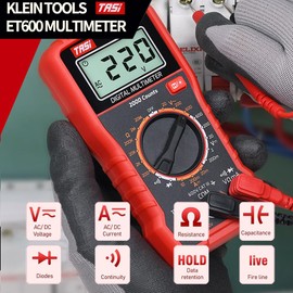 Yiko Multimeter Digital, Multitester NCV, Voltmeter Ohmmeter Ammeter TRMS 4000 Counts, Manual and Auto Range, Measures Voltage, Current, Resistance, Continuity, Frequency, Diodes, with Voltage Test