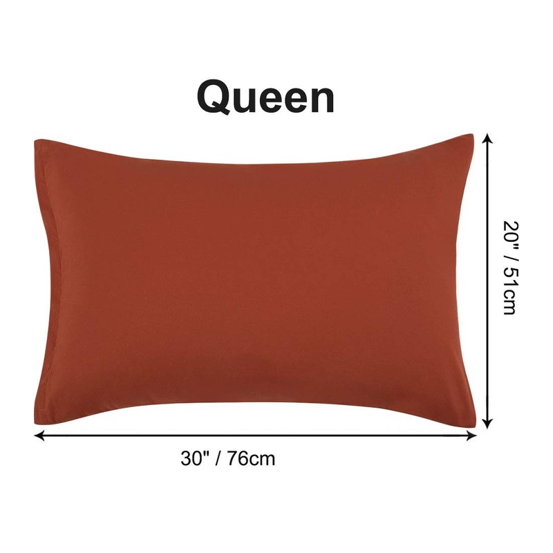 PiccoCasa Zippered Pillowcases, 100% Brushed Microfiber Polyester Pillow Case Cover,