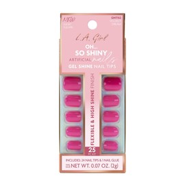L.A. Girl Oh So Shiny Nail Tips, Classy French Tip GNT154