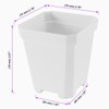 JOIKIT 120 Pack 3 Inch White Square Nursery Pot, Plastic