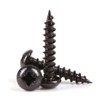 Merriway BH03890 (26 Pcs) Black Japanned Roundhead Screws, 6 x