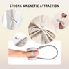 Upgraded Silicone Magnetic Cord Ties (6-Pack White) - Flexible &