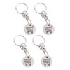 Luxiremi 4-Pack Metal Shopping Cart Coin Keychains – Trolley Token