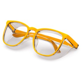 Stylish Safety Glasses, Clear Anti-Fog Anti-Scratch Protective Glasses For Men And Women (Egg Yellow)