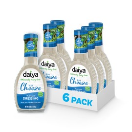 Daiya Dairy Free Blue Cheese Salad Dressing, Gluten Free Plant Based Condiment, Vegan Dipping Sauce, 8.36 oz (Pack of 6)