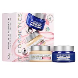 IT Cosmetics - Set de Regalo Holiday 25 Confidence Day To Night, Hidrata, Repara y Revitaliza de Día con Crema Facial Confidence in a Cream 60ml y de Noche con Confidence in Your Beauty Sleep 60ml