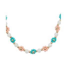 Lucky Brand Daisy Beaded Collar Necklace, Gold, One Size