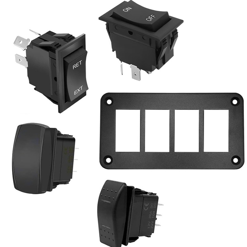 DAOKAI Rocker Switch Panel 4 Way Panel Housing Holder,4 Gang