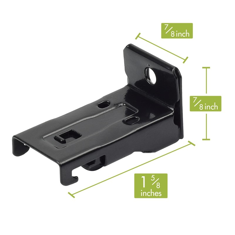 KXLIFE Soportes de pared negros para riel de cortina flexible,