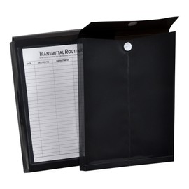 Lion File-N-Send Poly Inter-Office Envelopes, 10 x 13 Inches, Opaque Charcoal Gray (Black), 6 EA/Pack, 1 Pack (22700-CG)