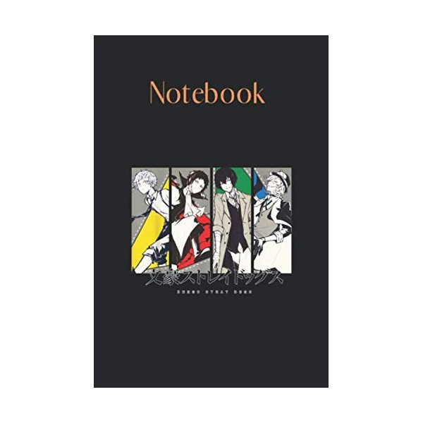 Notebook: Bungo Stray Cool Anime Dogs Lined Notebook Journal Designed