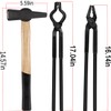 Blacksmith Hammer & Forge Tools Kit - Starter Beginner Making