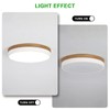 12inch Dimmable Wood led Ceiling Light,Wood Flush Mount Ceiling Light