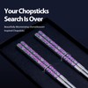 Hagary Cherry Blossom Rainbow Chopsticks Metal Chopsticks Reusable Designed In