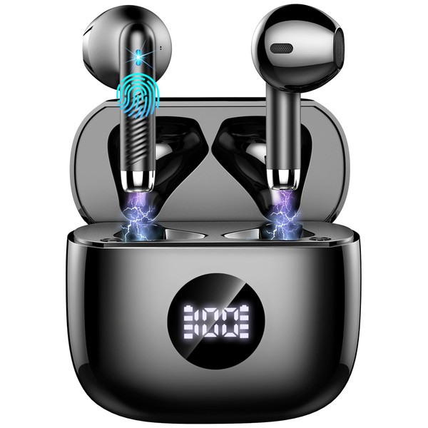 Wireless Bluetooth 5.4 Earbuds, Ear Buds LED Power Display Headphones