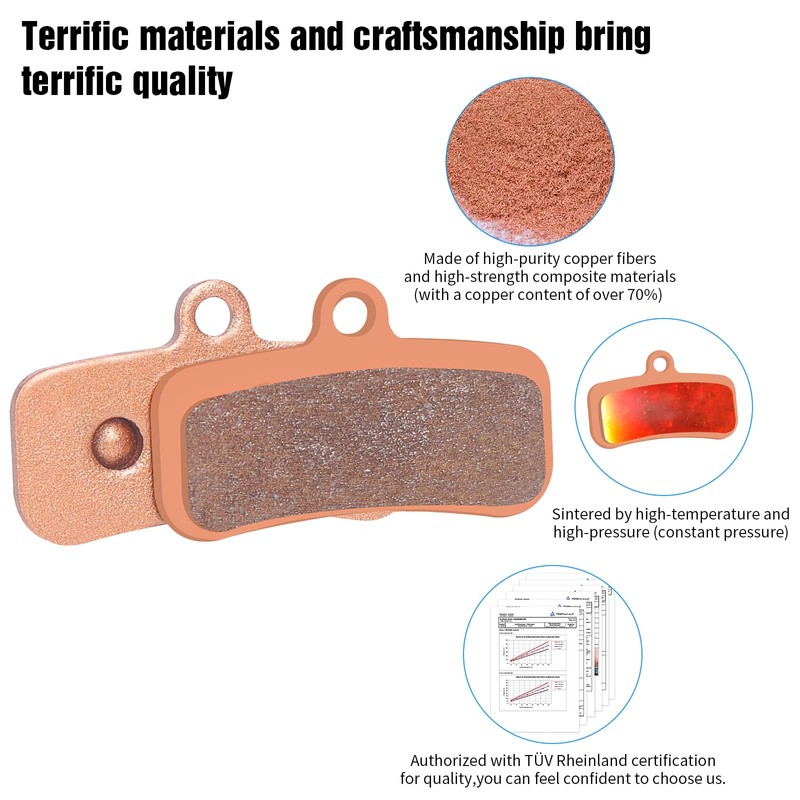 25 Pairs 4-Piston Sintered Metal Ebike Bike Brake Pads with
