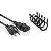 (5-Pack) 25ft. Universal PC Power Cord - 3 Prong AC