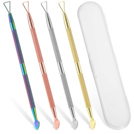 SHENLIU 4-Piece Set of Metal Scratch-Off Label Scraper, Uncover The Surprise Scrapers, Label Scrapers, Multi-Purpose Scraper for Scratch-Off SurpriseTickets Stickers Labels and Films