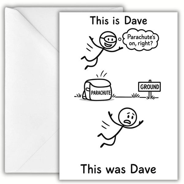 Humorous Birthday Card for Men - This is Dave Illustration,