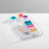 iDesign Clarity Plastic Divided Drawer Organizer, Storage Container for Vanity,