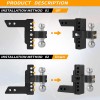 LOCAME Adjustable Trailer Hitch 2-Inch Receiver 6-Inch Drop/Rise Tow Hitch