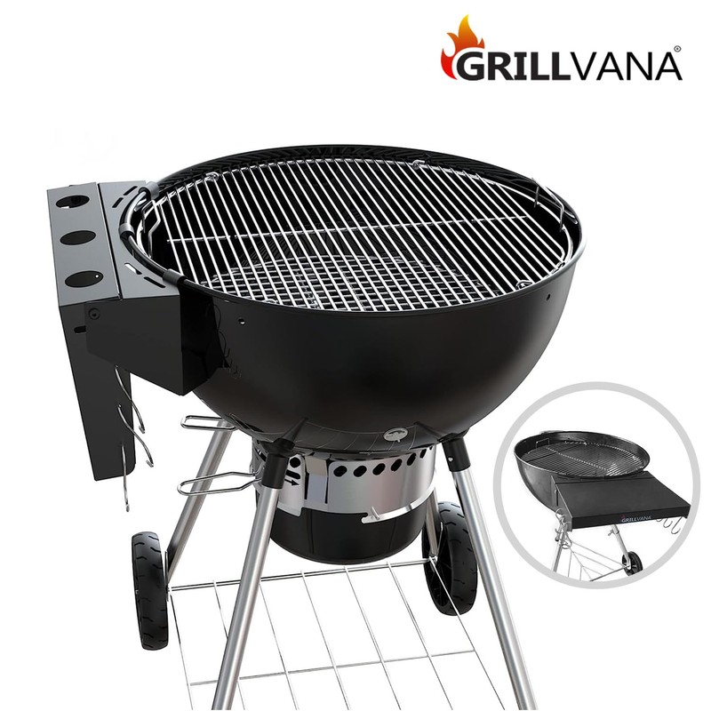 GRILLVANA “Kettle-Pro” Foldable Side Table Shelf for Weber 22" Original
