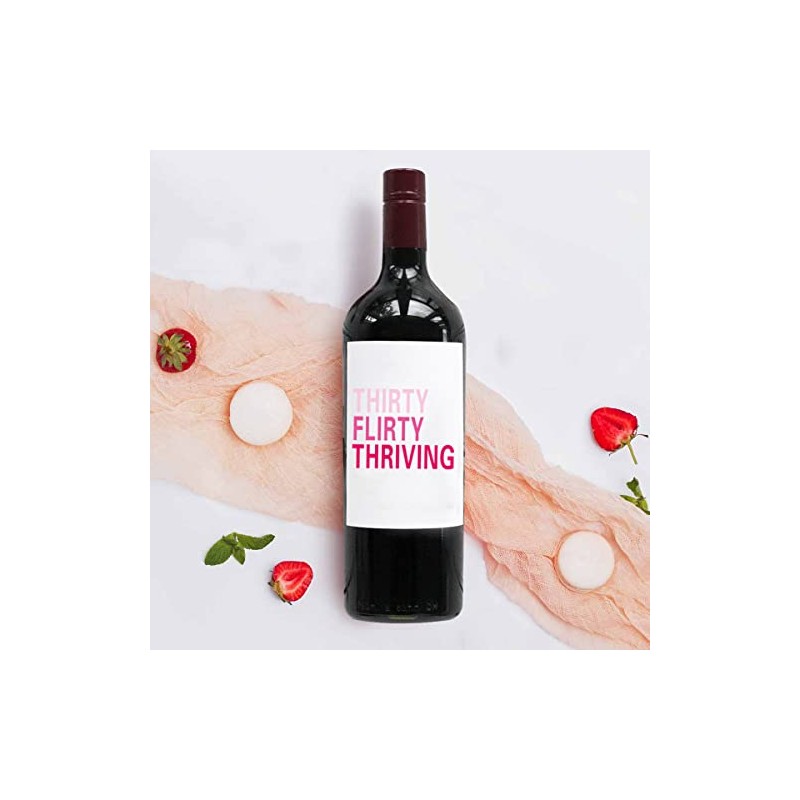 30th Birthday Wine Bottle Label,Funny Cute Wine Label Gift Ideas