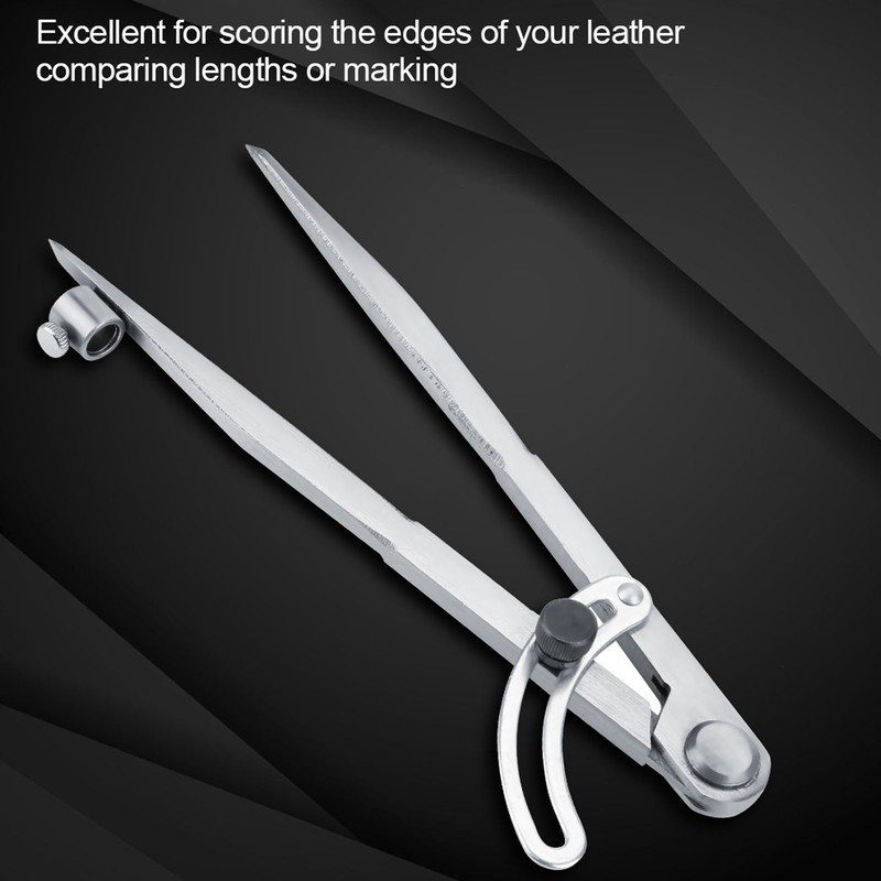 Compass Scriber Locking Wing Divider Woodworking Metal Scribe Tool Drawing