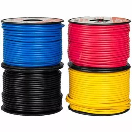 Iron Forge Cable 14 Gauge Primary Wire - 4 Roll Assortment Pack - 100 Ft of Copper Clad Aluminum