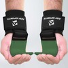 AQF Weight Lifting Hooks Straps, Non-Slip Rubber Coating Grips 8mm