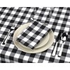 LAN&LAN - Rectangular Checked Tablecloth Washable Excellent for Indoor and