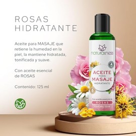 Naturalness Aceite para Masaje Corporal Hidratante con Manzanilla, Hamamelis y Vitamina E – Aceite Natural para Piel Seca, Relajación y Cuidado de la 