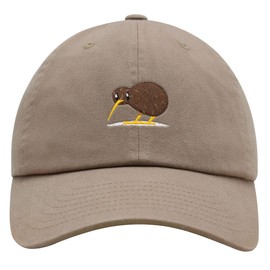 JPAK Kiwi Bird Premium Dad Hat Embroidered Cotton Baseball Cap Funny Khaki