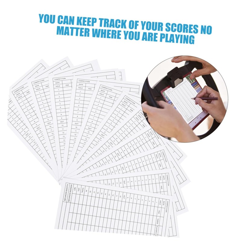 CORHAD 18 Pack Golf Scorecards Portable Scorecard Set for Tournaments