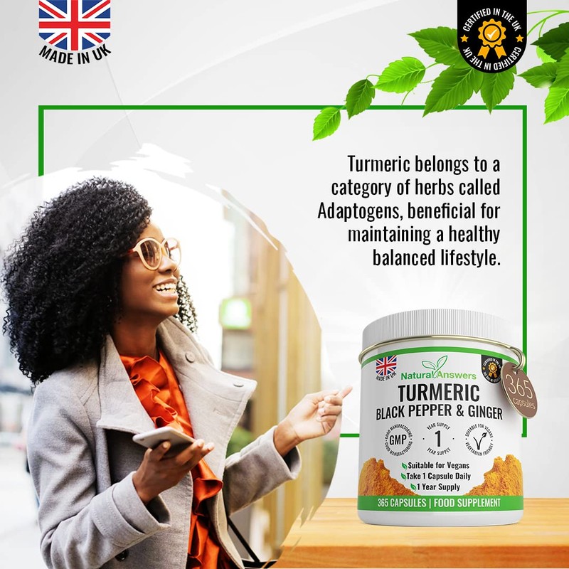 365 Turmeric, Black Pepper & Ginger Capsules - High Strength