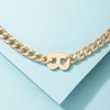 Wendalern Cuban Link Chain Initial Chain Large B Letter Choker