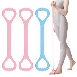 Yitexin 3 Pcs Figure 8 Resistance Band, Stretch Bands for Exercise, Stretch Strap for Arm Shoulder Back Chest Stretching, Elastic Rope Stretching Bands for Physical Therapy