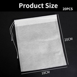 KinetiCore Crab Bate Bags: 20 Pcs Bait Bag Mesh Bag Fishing Lures Bag Fishing Net Drawstring Mesh Bag Crabbing Net Blank Non-Woven Fabric Net Bag