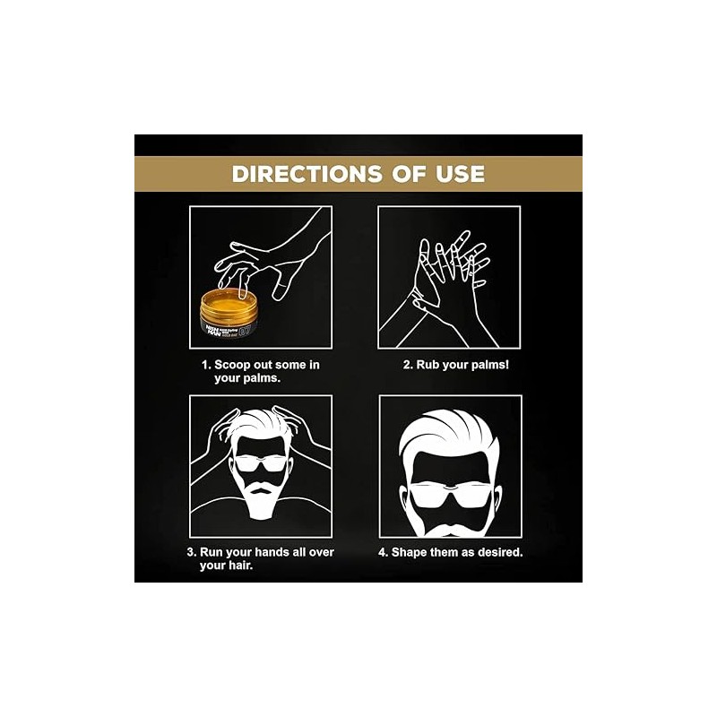 Nish Man HAIR Styling GEL WAX Gold One 07