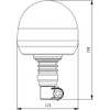 Matel Service Rotating Beacon Orange Warning Light with Flexible Base