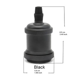 EmyZöilure Vintage Pendant Light Fitting Retro Industrial Style E27 Lamp Holder,1.5M Braided Cord Ceiling Rose Peadant Light Kits