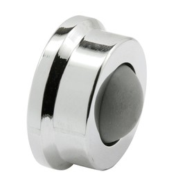 Prime-Line J 4724 Door Wall Stop, 1 In., Rubber Bumper, Polished Chrome (Single Pack)
