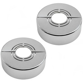sunnates 2PCS Split Pipe Decorative Cover 20mm Raised Faucet Decorative Cover Wall Split Flange Adjustable Wall Mount Plumbing Cover Fittings Shower Pipe Cover Plate